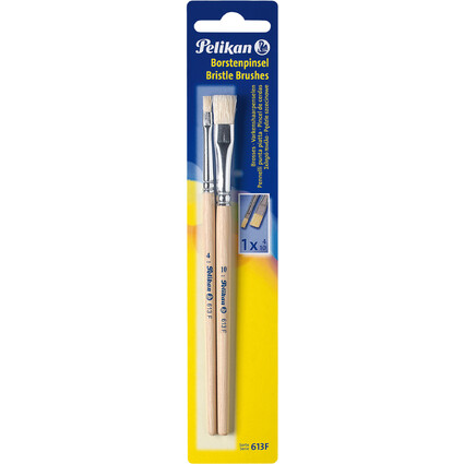 Pelikan Borstenpinsel-Set 613 F, 2-teilig, sortiert