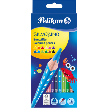 Pelikan Dreikant-Buntstifte SILVERINO dnn, 12er Kartonetui