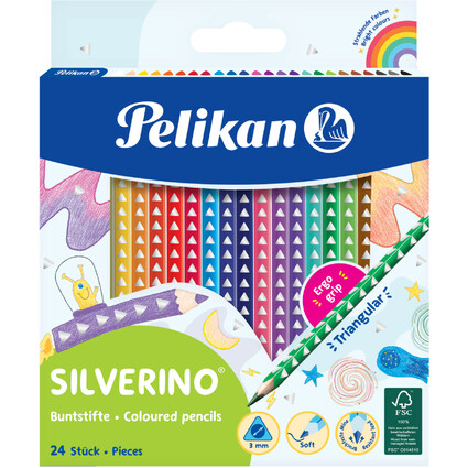 Pelikan Dreikant-Buntstifte SILVERINO dnn, 24er Kartonetui