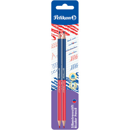 Pelikan Silbentrennstift dnn, rot/blau, 2er Blisterkarte