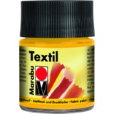 Marabu textilfarbe "Textil", mittelgelb, 50 ml, im Glas