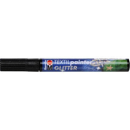 Marabu Textilmarker "Textil Painter Glitter", schwarz