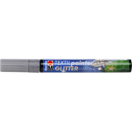 Marabu Textilmarker "Textil Painter Glitter", silber