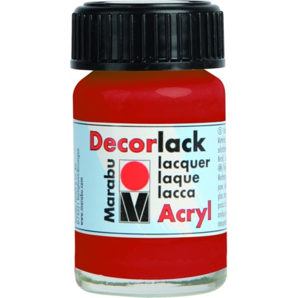 Marabu Acryllack "Decorlack", kirschrot, 15 ml, im Glas