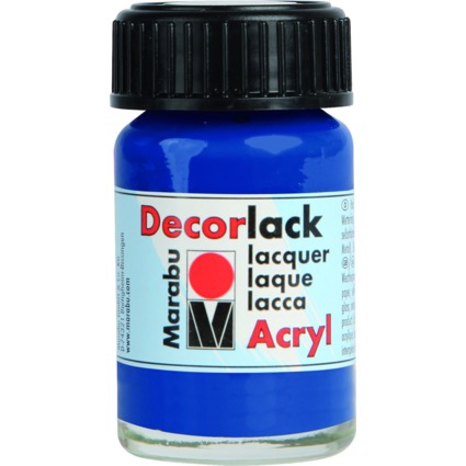 Marabu Acryllack "Decorlack", mittelblau, 15 ml, im Glas