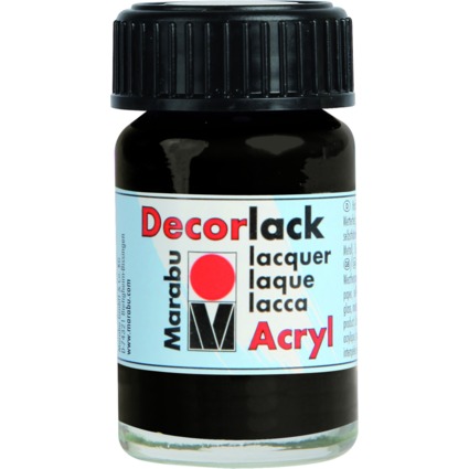 Marabu Acryllack "Decorlack", schwarz, 15 ml, im Glas