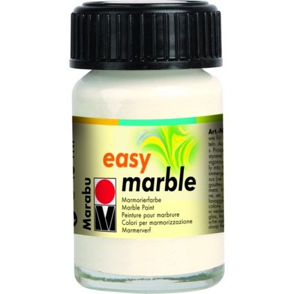 Marabu Marmorierfarbe "Easy Marble", wei, 15 ml, im Glas