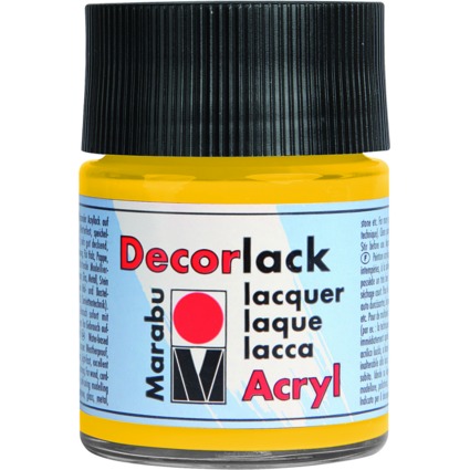 Marabu Acryllack "Decorlack", mittelgelb, 50 ml, im Glas