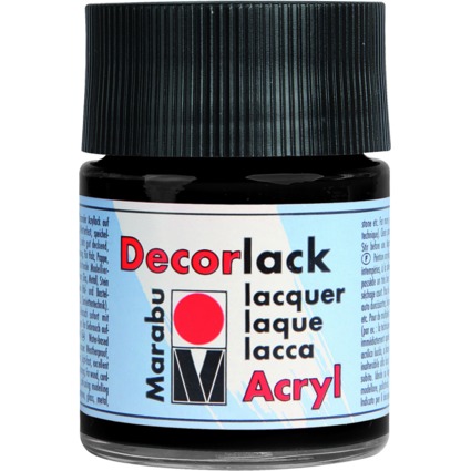 Marabu Acryllack "Decorlack", schwarz, 50 ml, im Glas