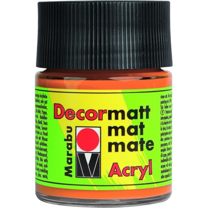 Marabu Acrylfarbe "Decormatt", orange, 50 ml, im Glas