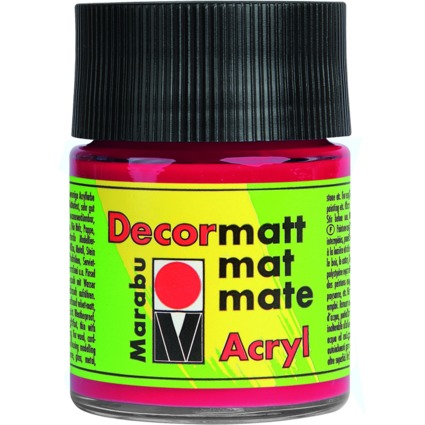 Marabu Acrylfarbe "Decormatt", kirschrot, 50 ml, im Glas