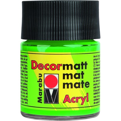 Marabu Acrylfarbe "Decormatt", gelbgrn, 50 ml, im Glas