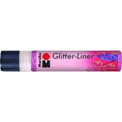 Marabu Effektfarbe "Glitter-Liner", glitter-rosa, 25 ml