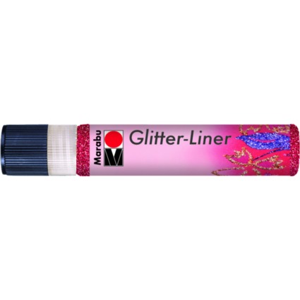 Marabu Effektfarbe "Glitter-Liner", glitter-rubinrot, 25 ml