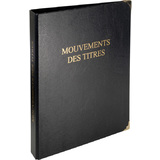 EXACOMPTA reliure "Mouvements des titres",classeur 4 anneaux