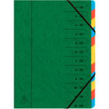EXACOMPTA Ordnungsmappe, din A4, Karton, 12 Fcher, grn