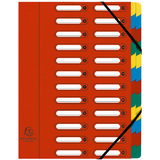 EXACOMPTA Ordnungsmappe, din A4, Karton, 24 Fcher, rot