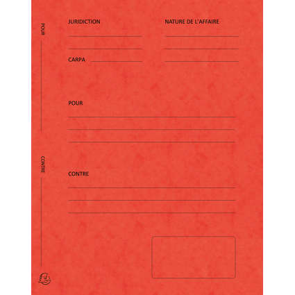 EXACOMPTA Dossiers de plaidoirie "Pour / Contre", rouge