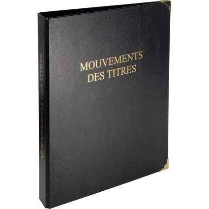 EXACOMPTA Reliure "Mouvements des titres",classeur 4 anneaux