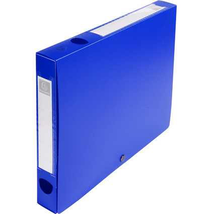 EXACOMPTA Archivbox mit Druckknopf, PP, 40 mm, blau