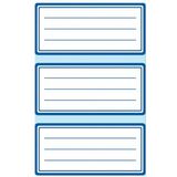 herlitz Buchetiketten, wei mit blauem Rahmen, 68 x 37 mm