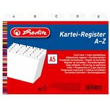 herlitz karteiregister A - Z, PP, a5 quer, wei, 24-teilig