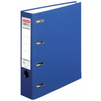 herlitz PP-Doppelordner maX.file, Rckenbreite: 70 mm, blau