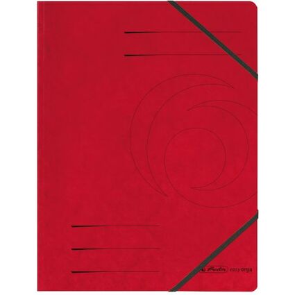 herlitz Eckspannermappe easyorga, A4, Karton, rot