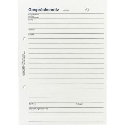 herlitz Gesprchsnotizblock DIN A5, 50 Blatt