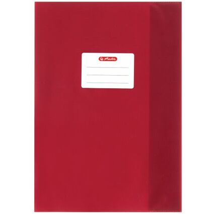 herlitz Heftschoner DIN A4, geprgt (Bast), PP, rot
