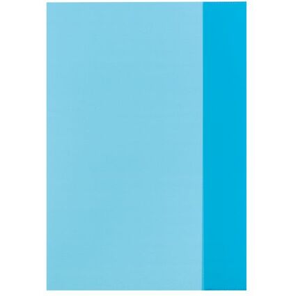 herlitz Heftschoner DIN A4, PP, transparent-blau
