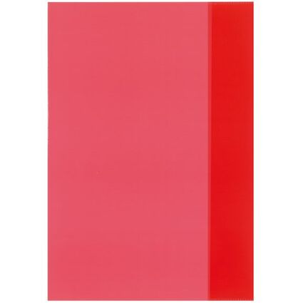 herlitz Heftschoner DIN A4, PP, transparent-rot