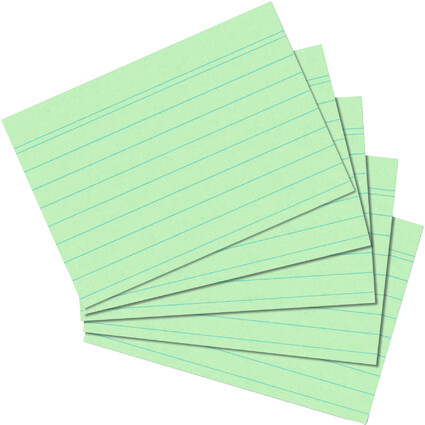 herlitz Karteikarten, DIN A5, liniert, grn