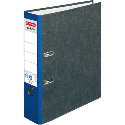 herlitz Ordner maX.file nature, Rckenbreite: 80 mm, blauer