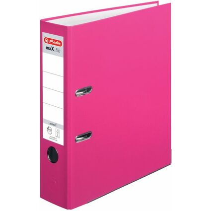 herlitz Ordner maX.file protect, Rckenbreite: 80 mm, pink