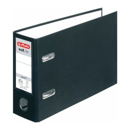 herlitz PP-Ordner maX.file protect, A5 quer, schwarz