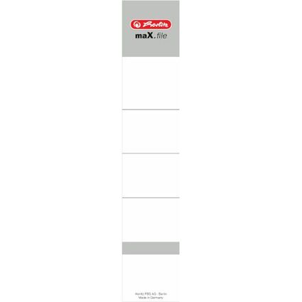 herlitz Ordnerrcken-Etikett maX.file, 36 x 190 mm, wei