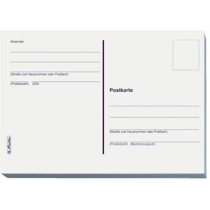 herlitz Postkarten, DIN A6, 170 g/qm, wei