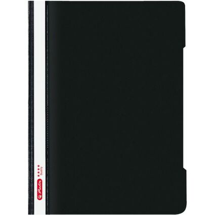 herlitz Schnellhefter "Quality", DIN A4, PP-Folie, schwarz