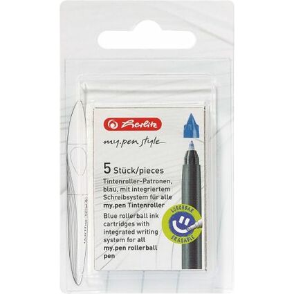 herlitz Tintenroller-Patronen my.pen, knigsblau