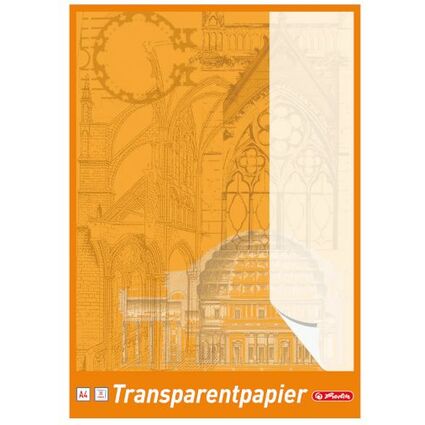 herlitz Transparentpapierblock DIN A4, 65 g/qm, wei