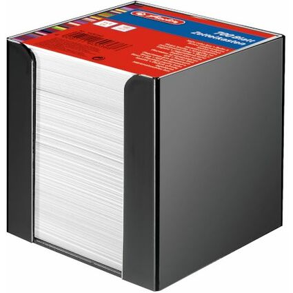 herlitz Zettelbox, Kunststoff, 90 x 90 mm, schwarz