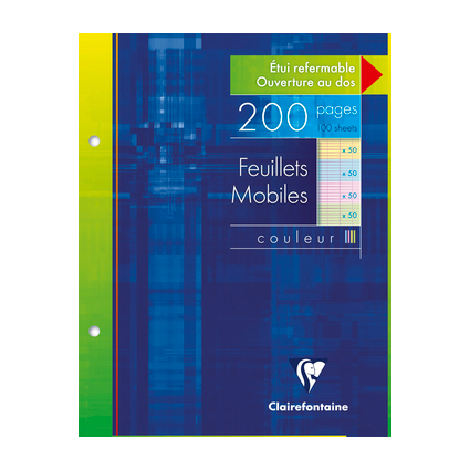 Clairefontaine Feuillets mobiles, 170 x 220mm, Seys,assorti