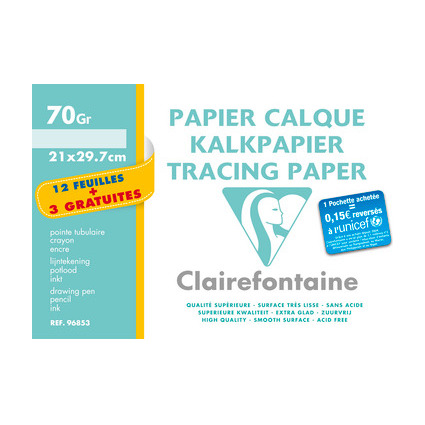 Clairefontaine Transparentpapier, DIN A4, Aktionspack