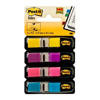 Post-it Haftmarker Index Mini, 11,9 x 43,2 mm, 4-farbig