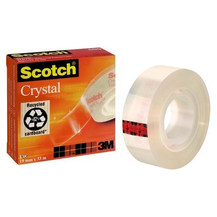 Scotch Klebefilm Crystal Clear 600, 19 mm x 33 m, Karton