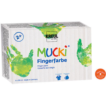 KREUL Fingerfarbe "MUCKI", 150 ml, 6er-Set