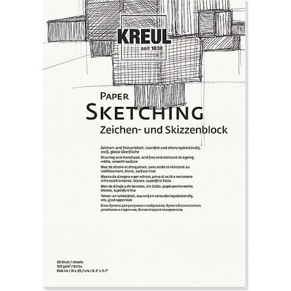 KREUL Knstlerblock Paper Sketching, DIN A4, 20 Blatt