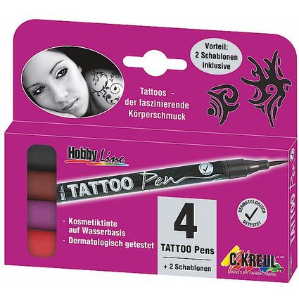 KREUL Tattoo Pen, 4er-Set