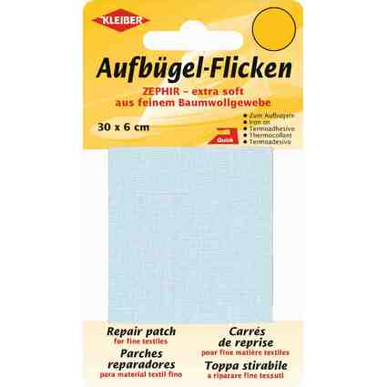 KLEIBER Zephir-Aufbgel-Flicken, 300 x 60 mm, hellblau